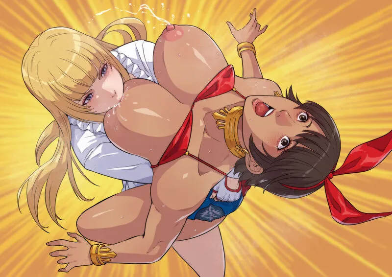 You put your opponent in a bear hug and begin to suck and bite on her nipples while squeezing her.