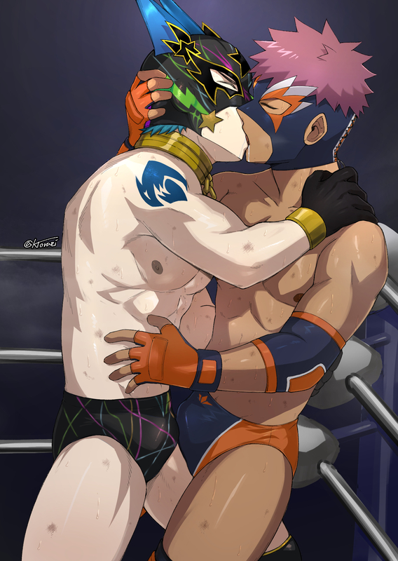 You push him back in the corner and start to kiss him.