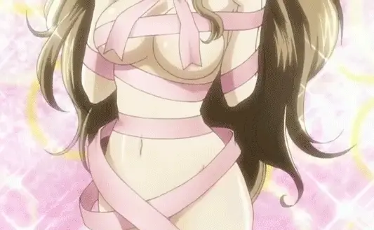 Pose in naked ribbon