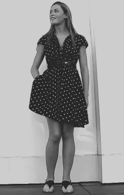 Panties down under skirt