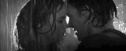 Kissing in the rain