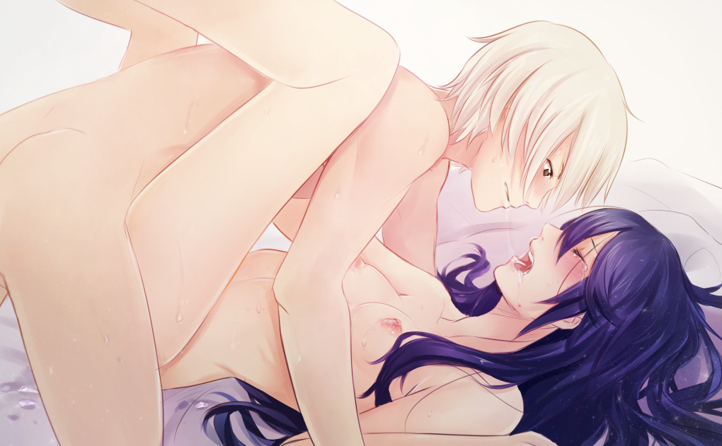With her melting into your arms, her orgasm slowly build until its too much to handle anymore. With her moaning loudly, you just softly cuddle her again for more sweet time.

