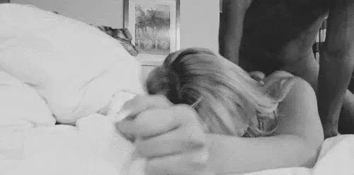 Face against the sheets