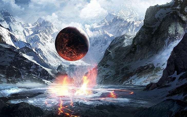 Amidst the endless arctic tundra, you come across a mysterious lava lake, its fiery depths casting an eerie glow across the icy landscape. Impossibly hot to the touch, the lava swirled and pulsed, occasionally bursting with molten bubbles that shot up into the frozen air like fireworks. 