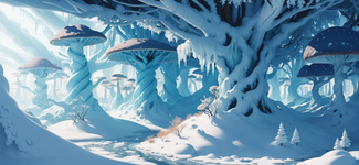 Explore: Ice mushroom forest 