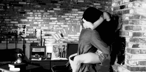 Pick her up and to wall 
