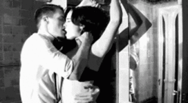 Kissing on a wall