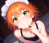 Cum on his face