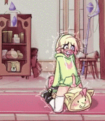 Being fucked by the animated Sybian is too much, he cums from the pleasure