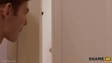 You wait for her outside the bathroom