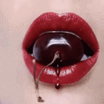 Seductively eat some fruit