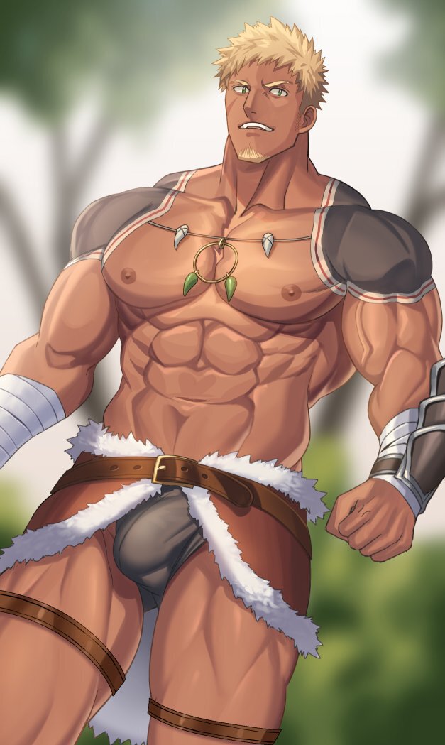 As the adventurer explores the palace of the Amazonian tribe, they come face to face with the imposing queen's guard. A strong and fierce warrior, ready to defend his Queen's home.