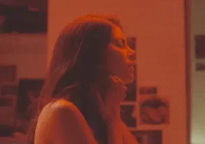 Hold her throat as she rides you