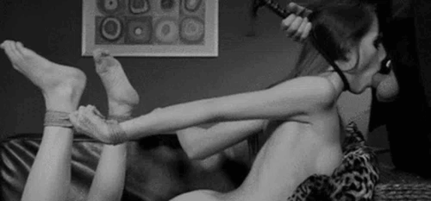 You strip your opponent and tie their hands to their feet. There is no escape as you start fucking your opponent's mouth hard and fast as you please.
