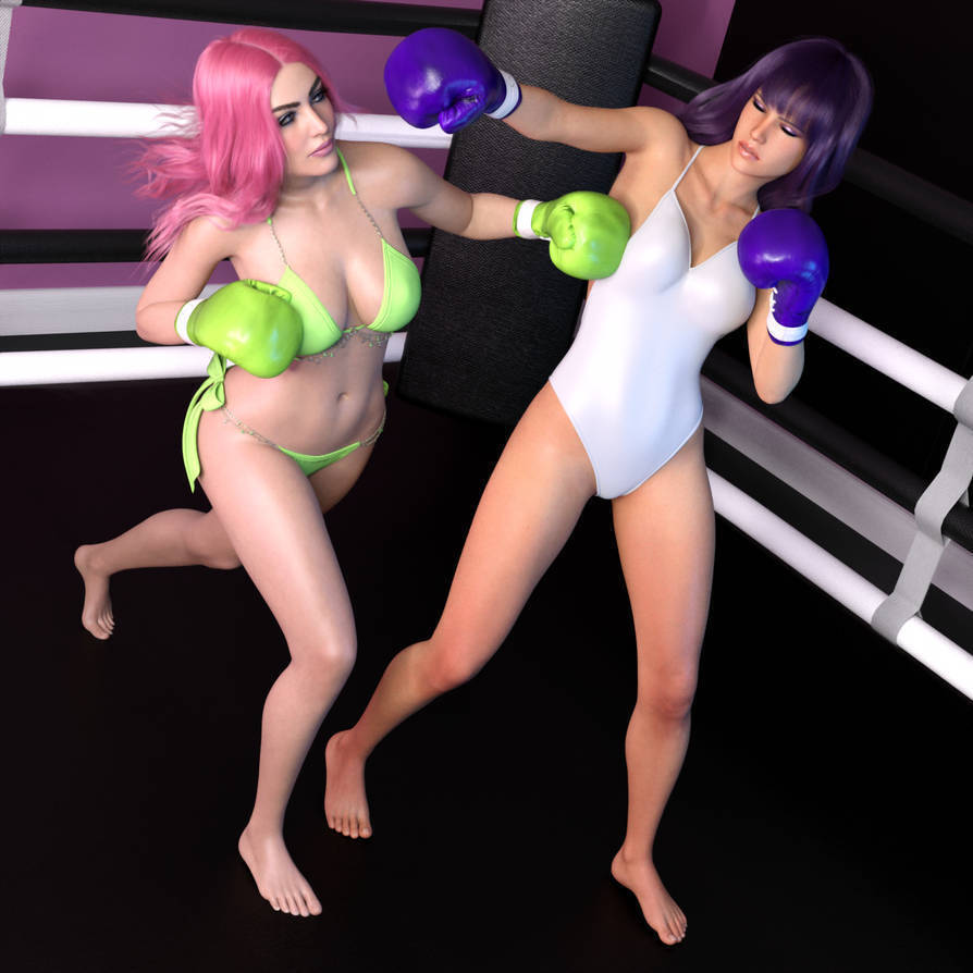 Here comes the money! You hit her where it hurts: going high and smacking her tits!
