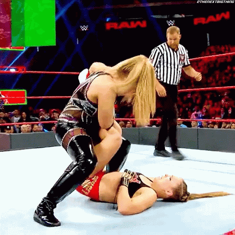 Pin her in a sharpshooter