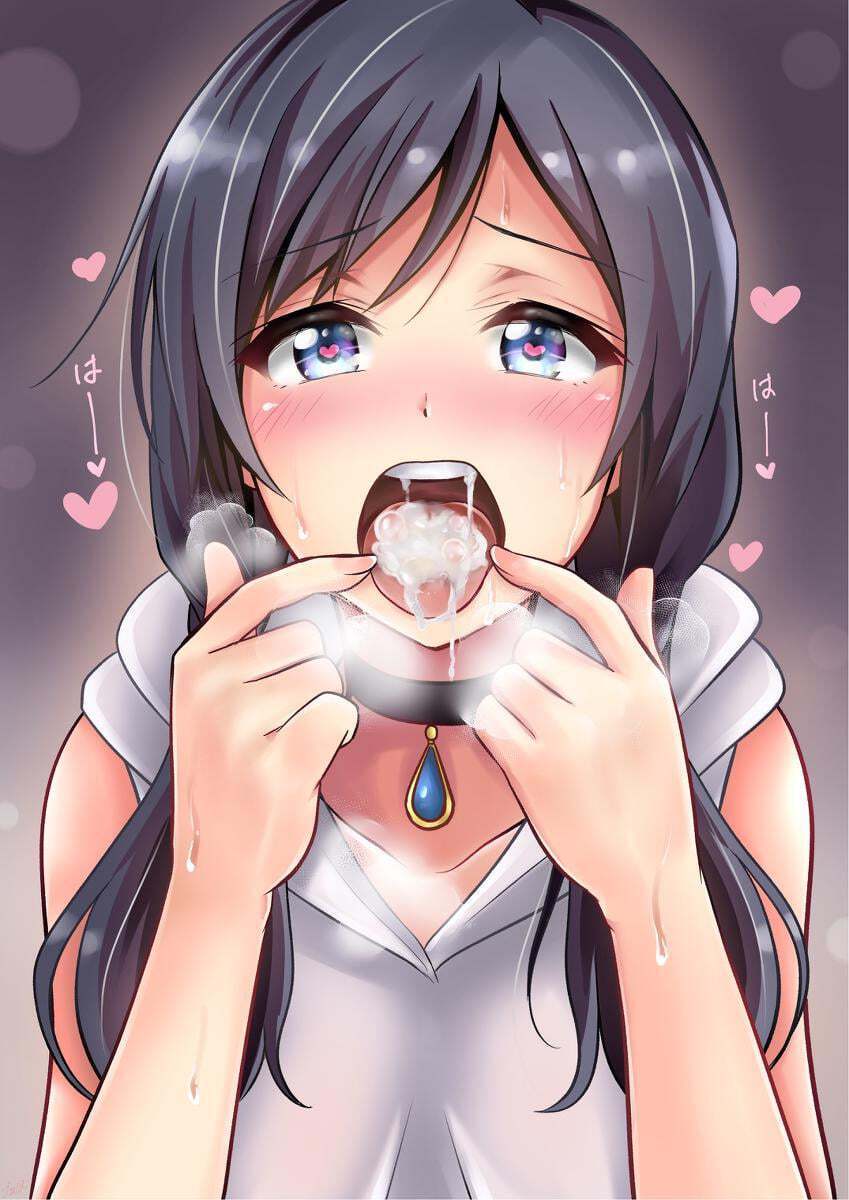 You open your mouth, presenting him the sticky white load he unleashed in your mouth. Your tongue moves around and enjoys the sweet taste of his orgasm while you see him blush.