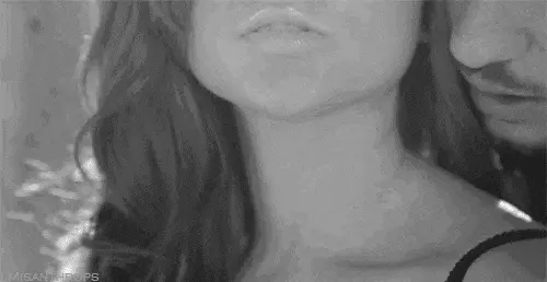 You whisper sweet nothings into her ear, letting her know your desires and intentions. 