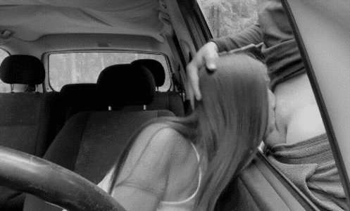 Mouthfuck through window