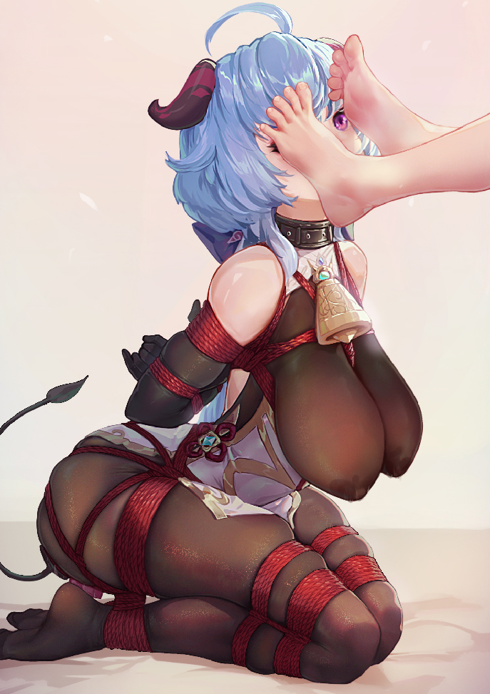 Tied up nice and tight, you press your bare feet up against her face. She has nowhere to go, and no choice left but to worship them...