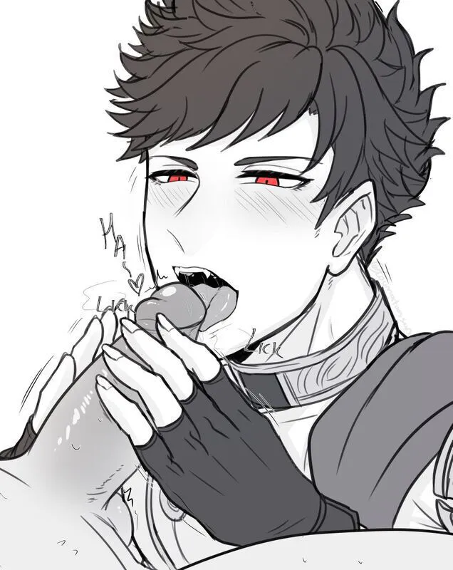 Lick the tip of his cock 