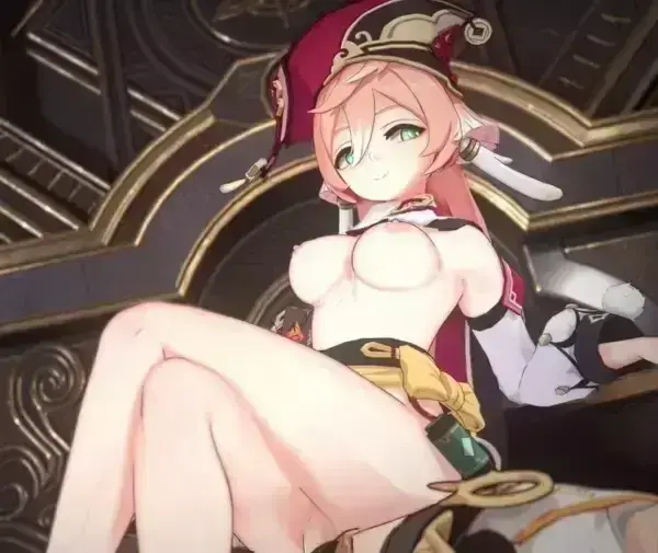 Like a queen on her throne, you sit upon her lap. Clenching your pussy around her cock, you take yourself for a ride! 