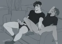 Masturbate him on the couch