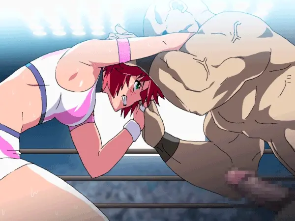 You meet in the center of the ring and challenge him to a test of strength. 