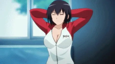 Staring at your opponent, you start stretching your muscles, preparing for the match.