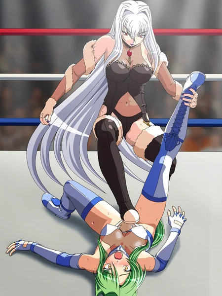 You grab and spread her legs before stomping on her pussy. 