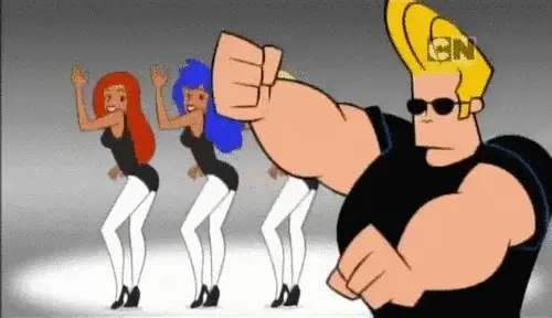 Waving your arms up and down, you do a little dance!
