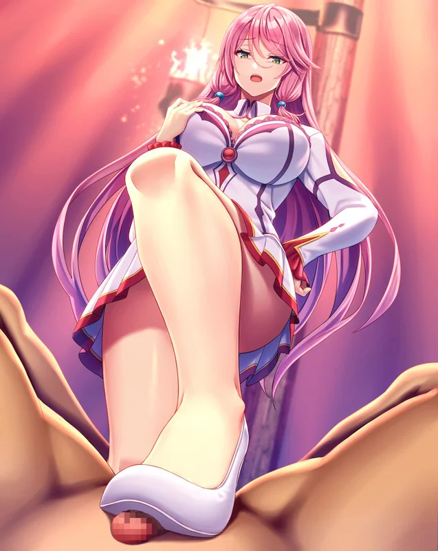 You step on his dick with your shoe and start to rub it. This little pervert seems to enjoy it so much he could cum, but should you let him?