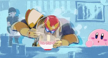 Mmm, ramen! You just love to slurp and suck!