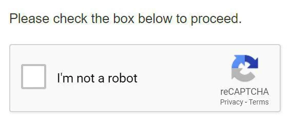 You’ve detected an anomaly. They need to prove they aren’t a robot with this simple test. 
