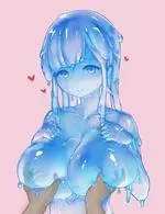 Grab the slime's boobs.