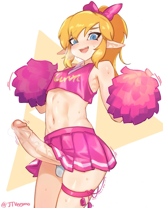 Crossdressing cheerleader!