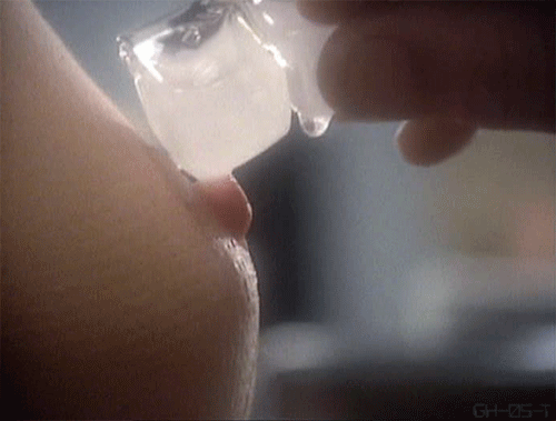Rub ice on yourself