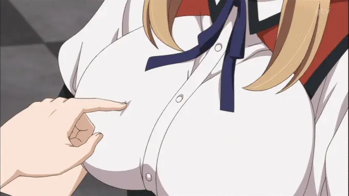 You feel excited but also want to begin slowly with her. You decide to poke her tiddies, warming her up for whats coming up next and get a good view on them as they bounce up and down. 