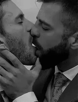 Your lips yearn for his, and you move in so that they can finally meet in a soft and sensual kiss.
