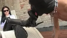 Lick mistress' boots