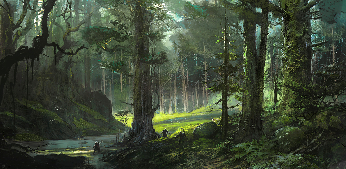 You continue your walk through the forest, but soon notice the forest becoming lighter in front of you. As you reach it, you find out that it is just a big clearing where grass grows. You decide to take a look around and see if something noteworthy is here.