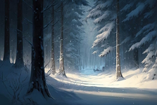 Explore: Frozen forest