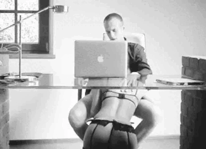 His focus is elsewhere!