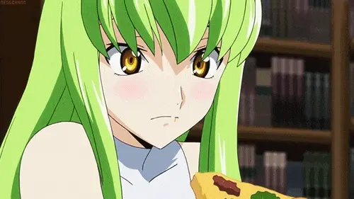 Om nom nom, time for pizza! Want a slice?