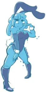 Wear a bunny suit as a slime.