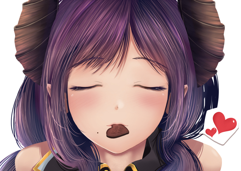 You dangle a small piece of chocolate in your mouth, encouraging your partner to take the other side - and give you a kiss while they're at it!