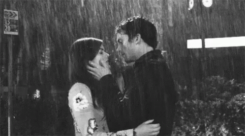 Kissing in the rain