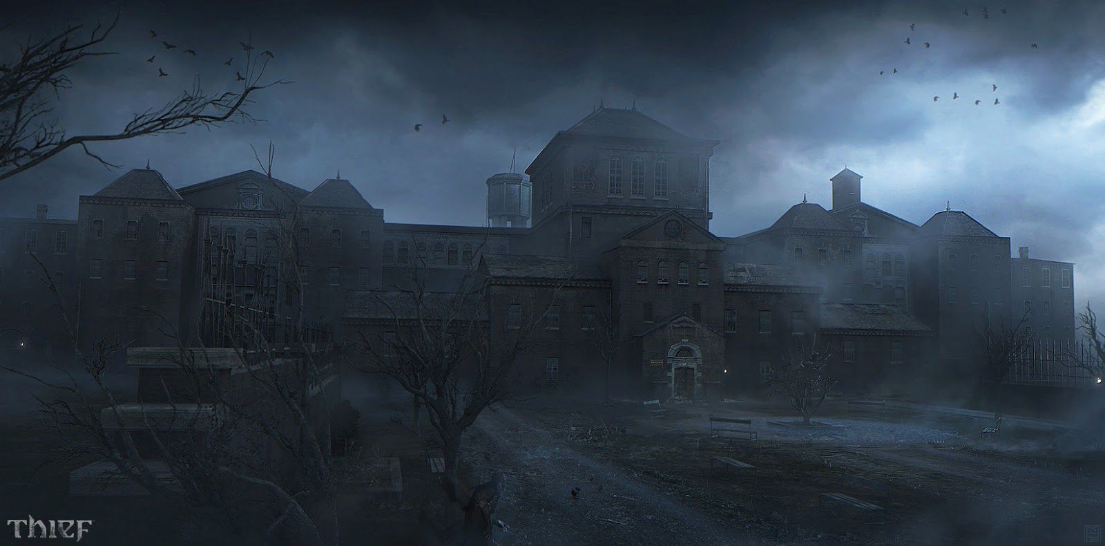 You see an old ruined mansion on top of a little hill and go there for the possibility of treasure. As you come closer to it the sky darkens, you think to yourself that it must be magic as you enter the big mansion.