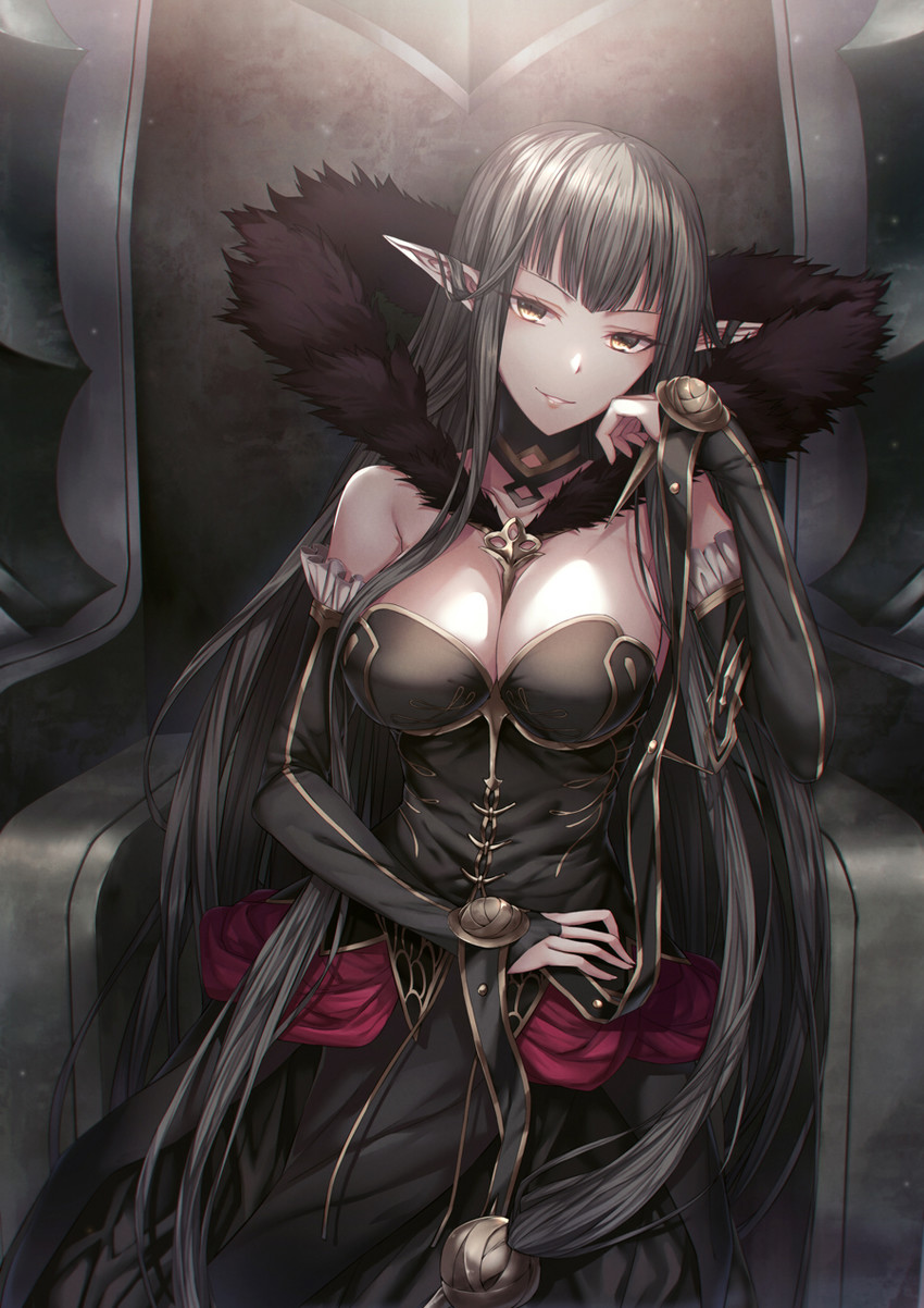 As the adventurer enters the towering forest fortress, they encounter the ethereal elven princess. With her beauty, it will be easy to ensnare the adventurer. 