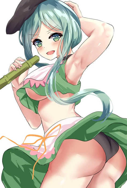 You expose your armpits and order her to stroke.